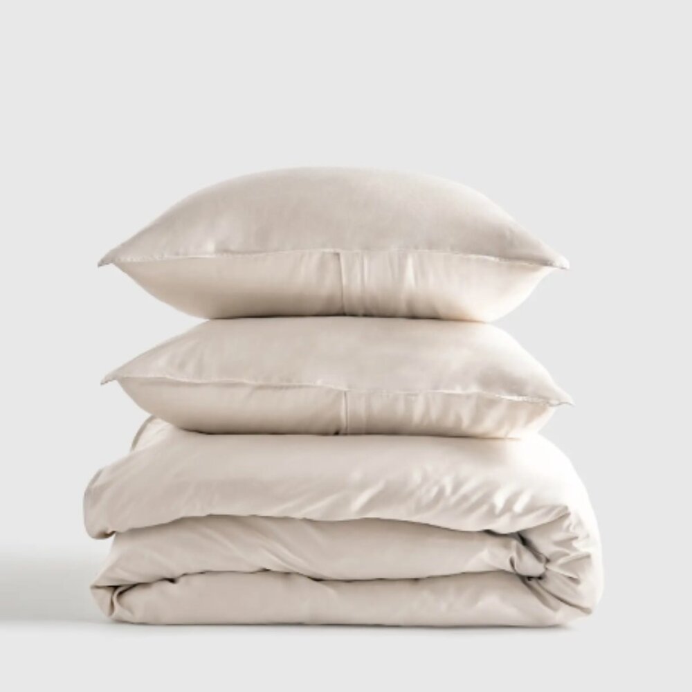 NWT Quince Bamboo Duvet Cover Set - Sand